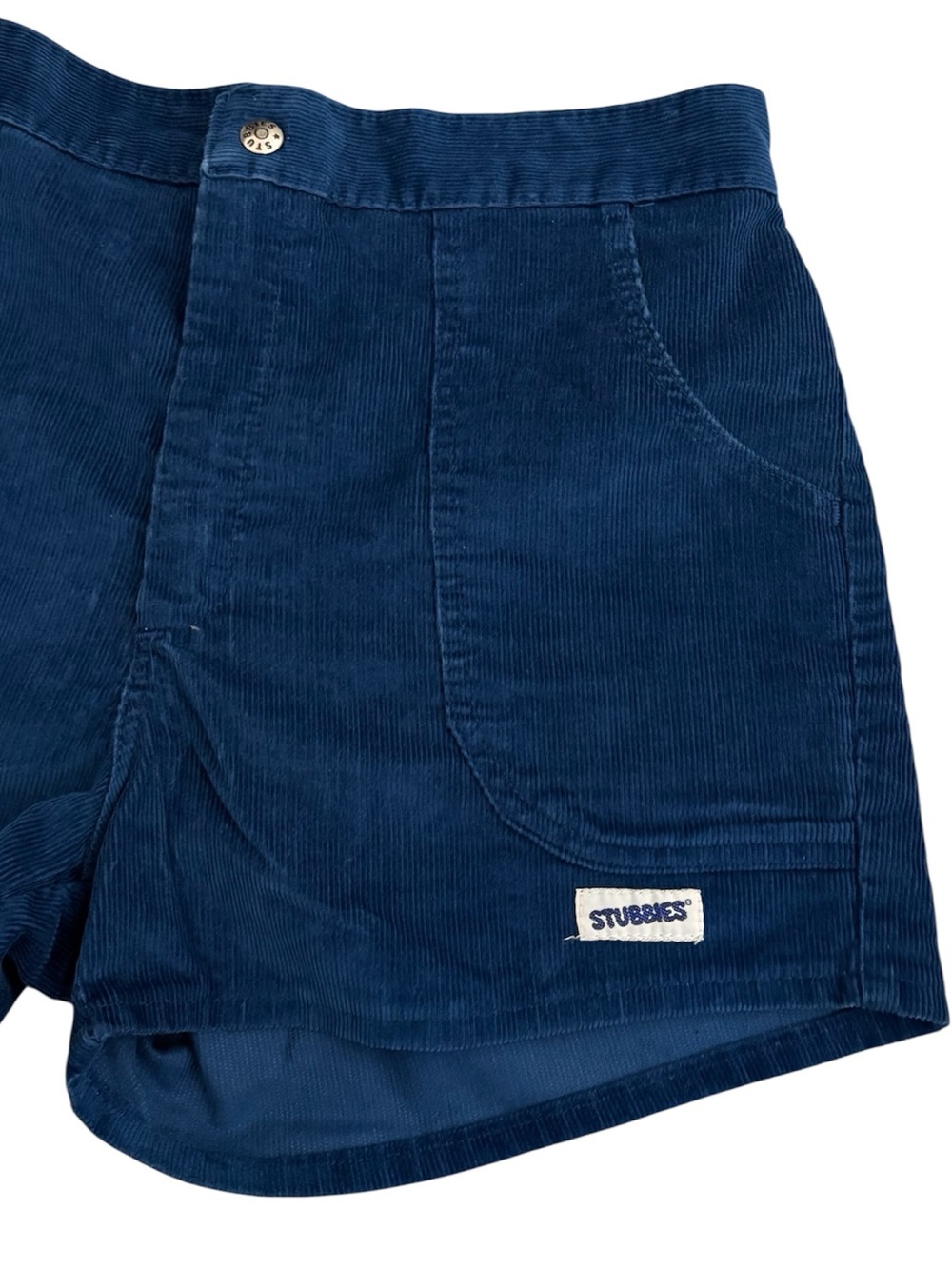 Vintage Stubbies Shorts Mens 30-32 Blue Corduroy Surf Skate Talon Zip 70’s 80s